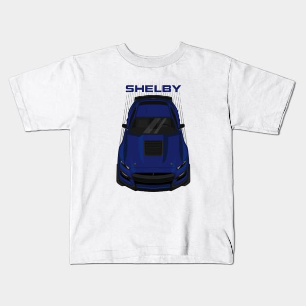 Ford Mustang Shelby GT500 2020-2021 - Kona Blue Kids T-Shirt by V8social